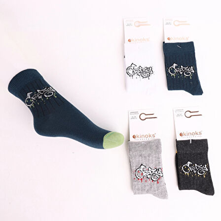 ERKEK ÇOCUK CRAZY DESENLİ SOKET ÇORAP (3 ADET)