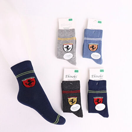 ERKEK ÇOCUK COPY DESEN SOKET ÇORAP (4 ADET)