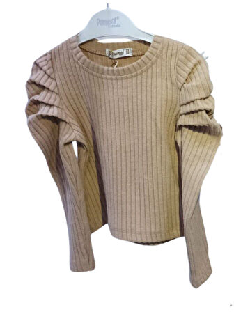 FİTİLLİ DERİ PANTOLONLU KIZ TAKIM