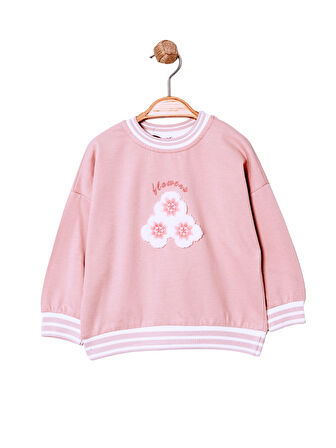 FLOWERS NAKIŞLI KIZ SWEATSHIRT