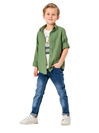 JEANS PANTOLONLU GÖMLEKLİ 3'LÜ ERKEK TAKIM