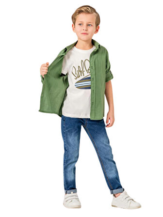 JEANS PANTOLONLU GÖMLEKLİ 3'LÜ ERKEK TAKIM