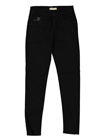 KALP NAKIŞLI JEANS KIZ PANTOLON