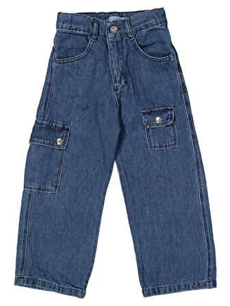 KARGO CEPLİ JEANS KIZ PANTOLON