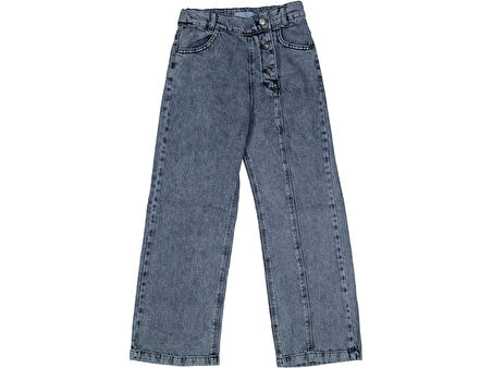 YANDAN PATLI JEANS KIZ PANTOLON