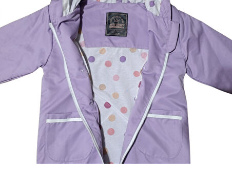 DÜĞME DETAYLI KIZ TRENÇKOT