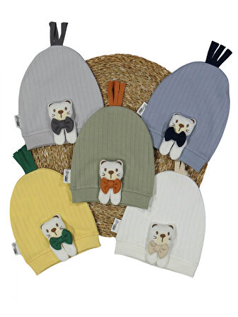 AYICIK AKSESUARLI RAPORLU ERKEK BEBEK BERE (3 ADET)