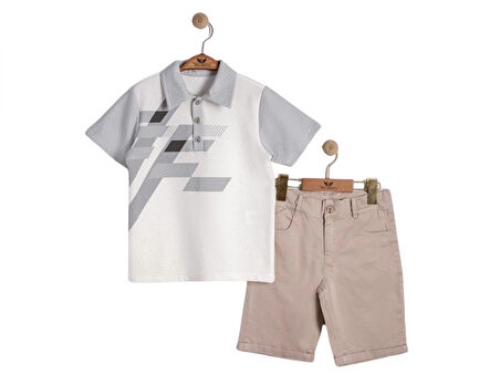 POLO YAKA T-SHIRTLÜ KAPRİLİ ERKEK TAKIM