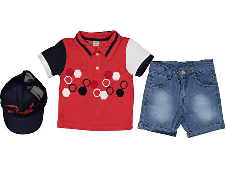 SUZENELİ ŞAPKALI ŞORTLU Erkek Çocuk  TAKIM