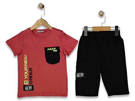 YOURNEW BASKILI ŞORTLU Erkek Çocuk  TAKIM