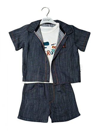 GÖMLEKLİ ŞORTLU ERKEK KETEN TAKIM