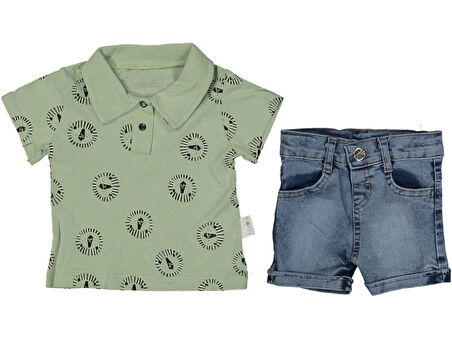 T-SHIRTLÜ JEANS ŞORTLU ERKEK TAKIM