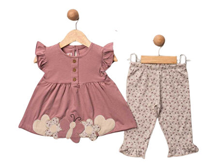 KELEBEK NAKIŞLI FIRFIRLI KIZ TAKIM