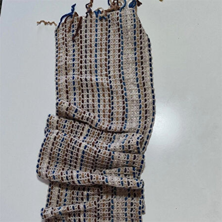 El Yapımı Geniş Atkı , El Örgüsü Tasarım , Hediyelik Atkı, Şık , Simli Bej , Moli Tasarım