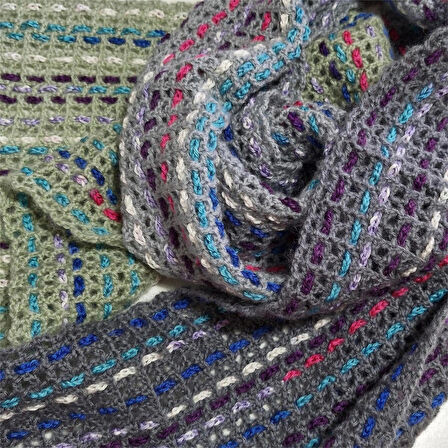 El Örgüsü  Şal, El Yapımı renkli Hediyelik Şal ,tasarım Şık Şal,  Moli Tasarım