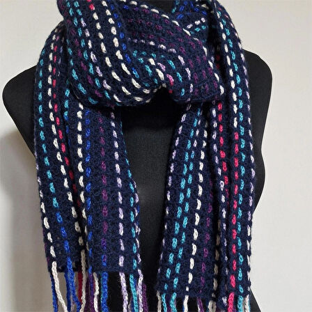 El Örgüsü  Şal, El Yapımı renkli Hediyelik Şal ,tasarım Şık Şal,  Moli Tasarım