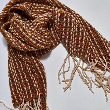 El Yapımı Geniş Atkı , El Örgüsü Tasarım , Hediyelik Şal, Şık  Atkı, Moli Tasarım