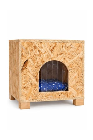 Reyo Minderli Kedi Evi Yağmur ve Rüzgara Dayanıklı Kedi Barınağı, Kedi Yuvası OSB 40x37x34 cm CAT47M