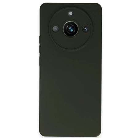 Realme 11 Pro Kılıf Nano içi Kadife Silikon - Koyu Yeşil