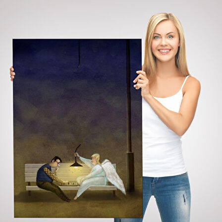 Melek İyi İnsanlara Yardım EdiyorDekoratif Tablo-6110