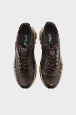 Hakiki Deri Yüksek Taban Erkek Sneaker