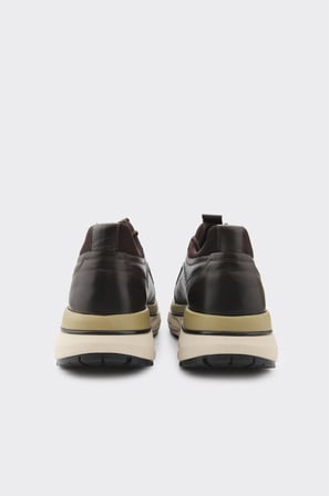 Hakiki Deri Yüksek Taban Erkek Sneaker