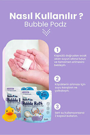 Bubble Podz Lavender Scented Bubble Bath 10 Adet Lavanta Banyo Köpüğü