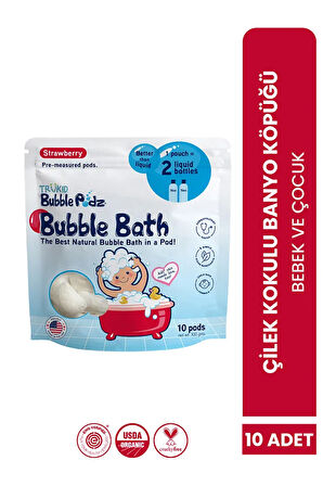 Bubble Podz Strawberry Scented Bubble Bath Bubbles Çilek Banyo Köpüğü
