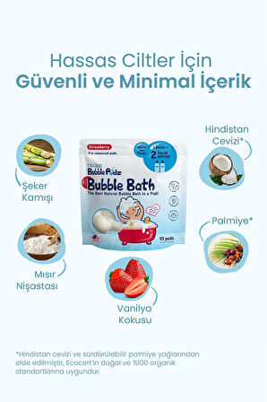 Bubble Podz Strawberry Scented Bubble Bath Bubbles Çilek Banyo Köpüğü