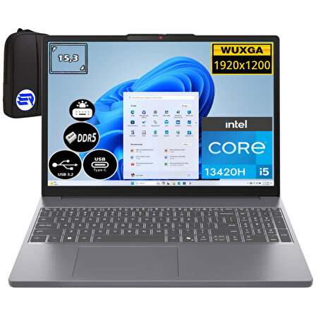 Lenovo Ip Slim 3 I5-13420H 24GB Ram 256GB SSD Wuxga 83K100Q0TREP2 15.3" IPS WIN11 Pro + Elektropasaj Çanta