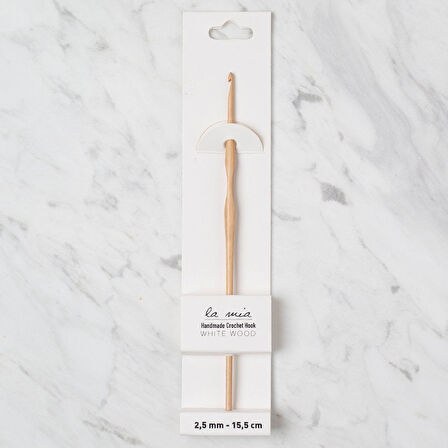 La Mia Whitewood 2.5 mm 15.5 cm Ahşap Yün Tığ