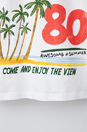 Sun Kissed  Beach Blis  Baskılı Kız Çocuk  %100 Pamuk Tişört