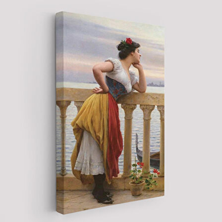 Eugen von Blaas ın Bekleyiş İsimli Eseri Duvar Tablosu-6117