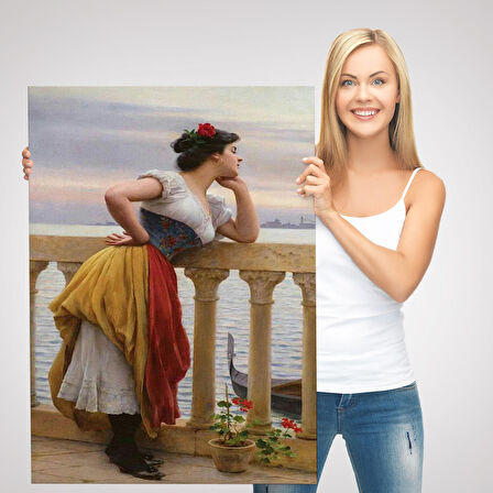 Eugen von Blaas ın Bekleyiş İsimli Eseri Duvar Tablosu-6117