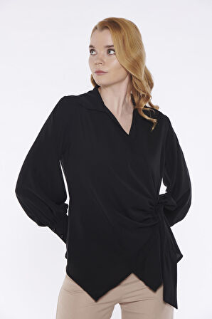 Toka Detaylı Bluz | 40