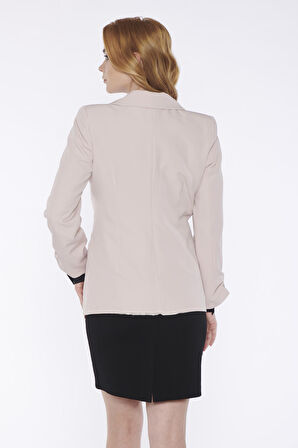 Kadın Klasik Kol Detaylı Ceket | 40