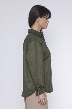 Haki Süet Gömlek | 38