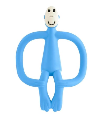 Matchstick Monkey Silikon Diş Kaşıyıcı / Monkey (Bebe mavisi)
