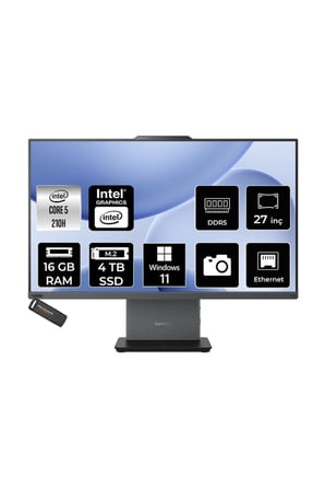 ThinkCentre Neo 50A Intel Core 5 210H 16GB 4TB SSD 27" FHD W11P All in One Bilgisayar