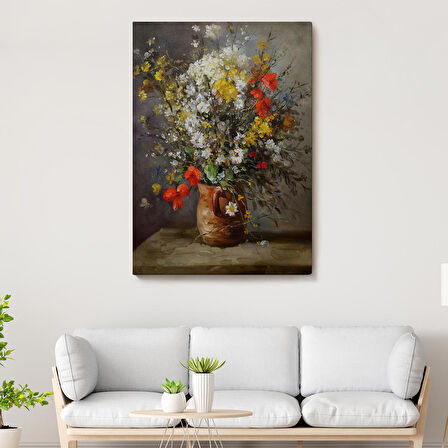 Vazodaki Renkli Çiçekler Duvar Tablosu-6119