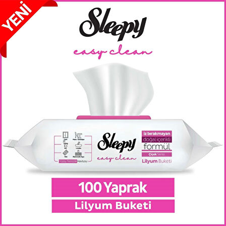 NİVEMESHOME ÇİÇEK SERİSİ 100 LÜ YÜZEY TEMİZLİK HAVLUSU LİLYUM BUKETİ  SLEEPY