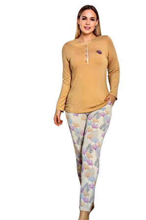 Limissi Viskon Alt Desenli Pijama Takımı