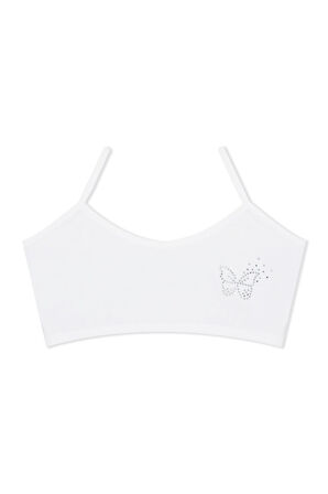 Öts Kız Çocuk Büstiyer 3'lü Taş Baskılı Pedsiz (%96 Pamuk - %4 Elastan)