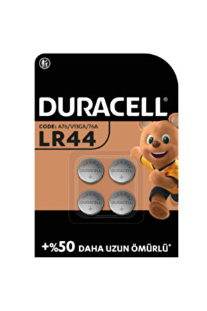 Özel Lr44 Alkalin Düğme Pil 1,5v 4'lü Paket