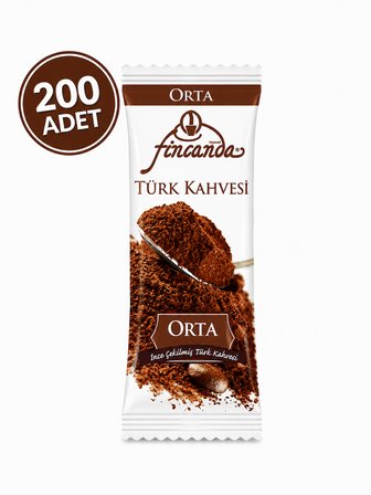 Okkalı Fincanda Tek Kullanımlık Türk Kahvesi Orta 200 Adet