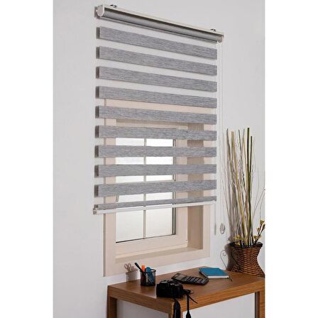 Zebra Stor Perde Bambu Gri 160x200 cm