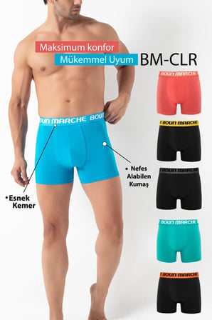 Erkek Boxer Likralı 6'lı Kutu ROBİN