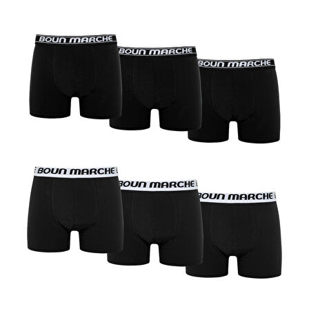 Erkek Boxer Likralı Premıum 6'lı Kutu EDWARD BM-CLS