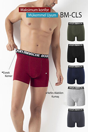 Erkek Boxer Likralı Premıum 6'lı Kutu Jones Bm-clr