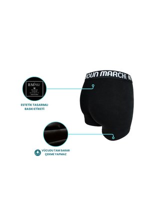 Erkek Boxer Likralı Premium 6'lı Kutu EVAN